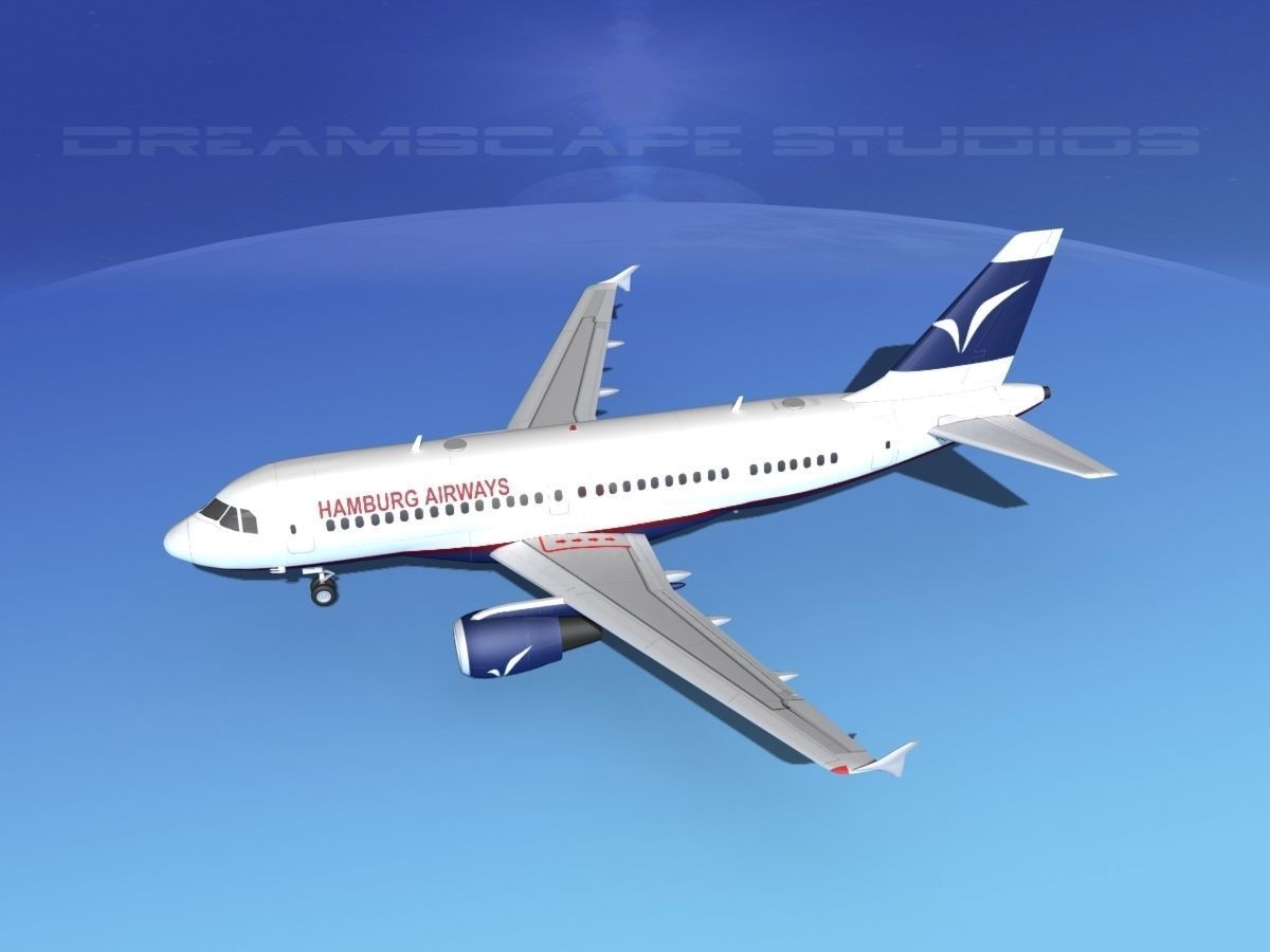 Airbus A319 Hamburg Airways 3D model_9