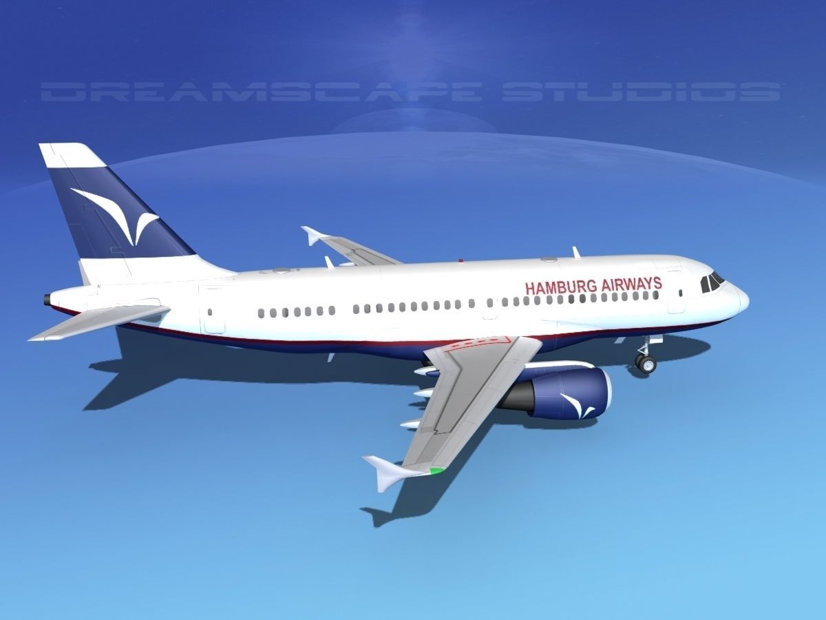Airbus A319 Hamburg Airways 3D model_4