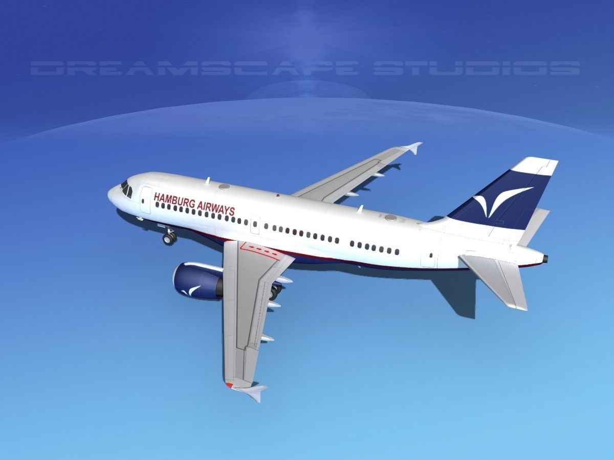 Airbus A319 Hamburg Airways 3D model_8