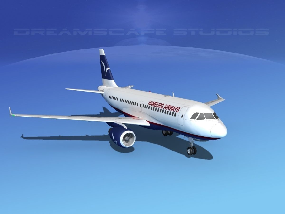 Airbus A319 Hamburg Airways 3D model_2