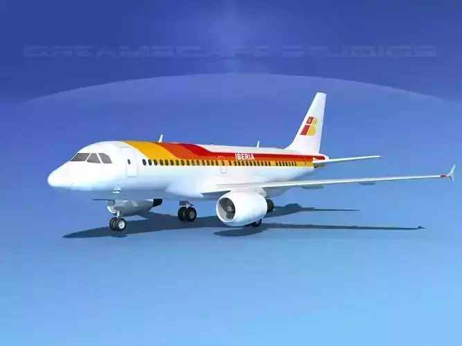 Airbus A319 Iberia 3D model
