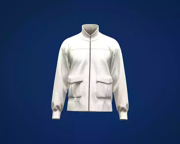 Mens jacket with pocket and textures fabric