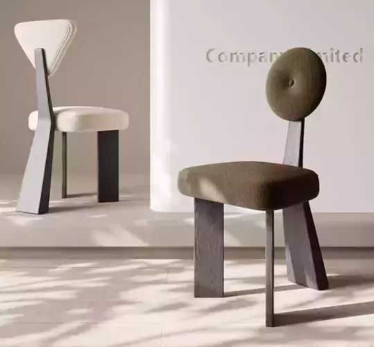 Sculptural Modern Dining Chairs Set