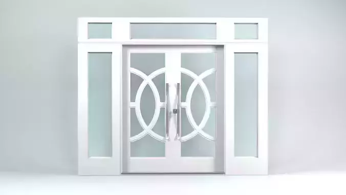 Double Front Doors 3D Model