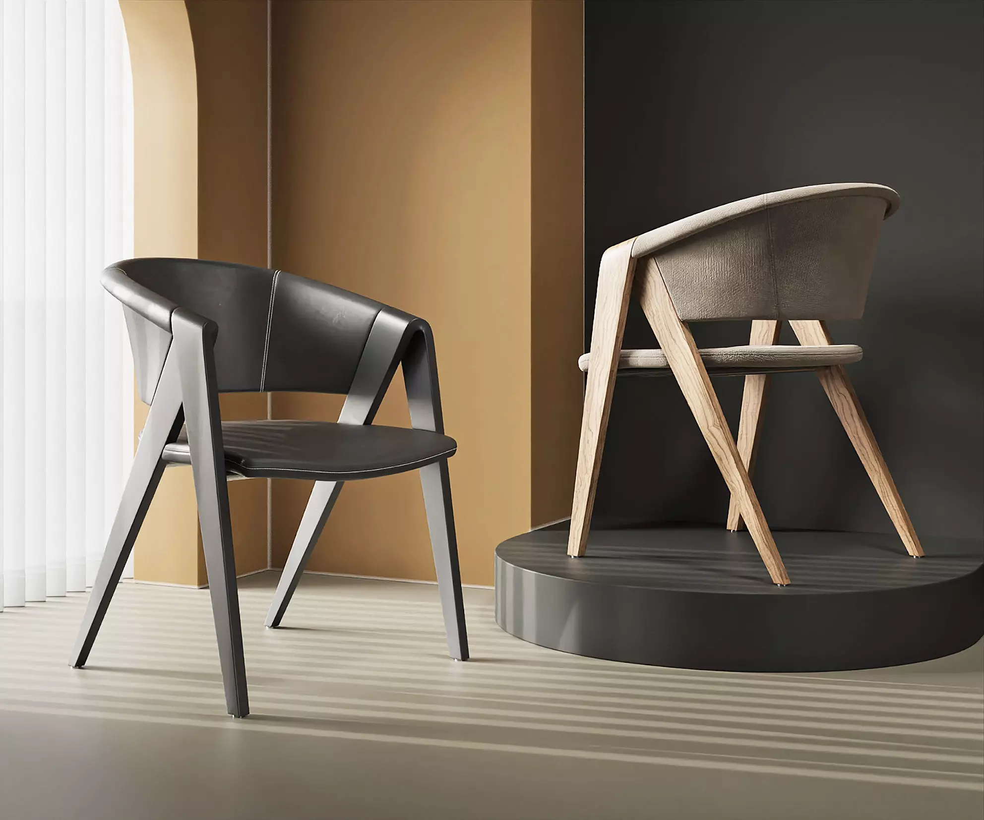 Modern Accent Armchairs Set 3D model