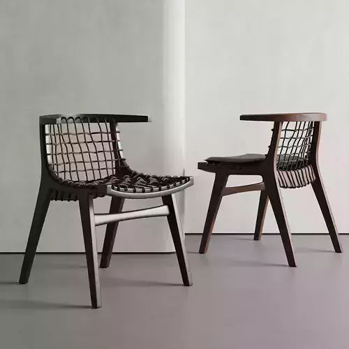 Modern Woven Rope Accent Chairs