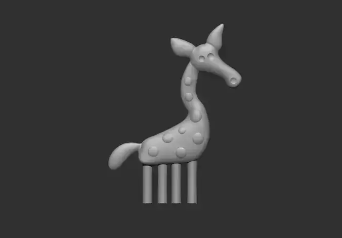 Giraffe Pendant 3D Printable Model
