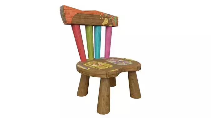 Cartoon Chair Rigged