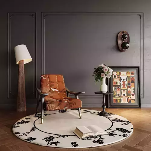 Cozy Reading Corner 3D Scene