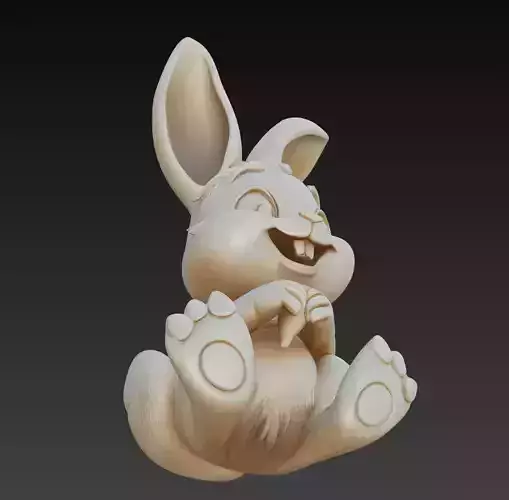 Cute Baby Bunny - Stylized Animal Character 3D Model