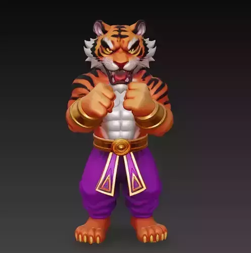 Tiger Monk - Stylized Animal Warrior 3D Model