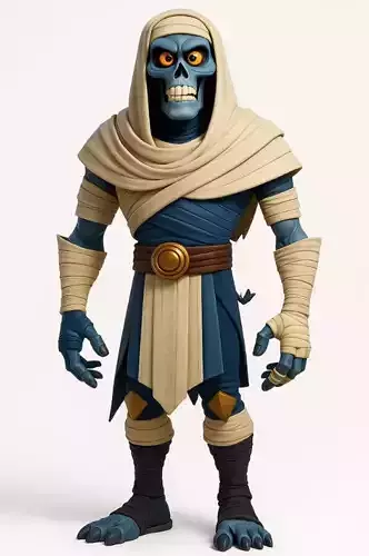 Desert Lich - Stylized Undead Sorcerer 3D Model