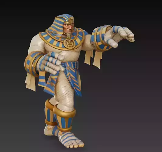 Ancient Pharaoh Mummy - Egyptian Fantasy Warrior 3D Model