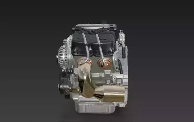 Chevy LS3 - LS7 Small-Block V8 Engine - High-Detail PBR 3D model 5