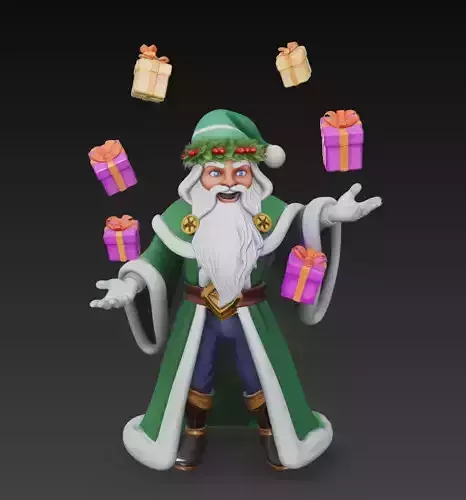 Giftmaster Santa - Holiday Fantasy Character 3D Model