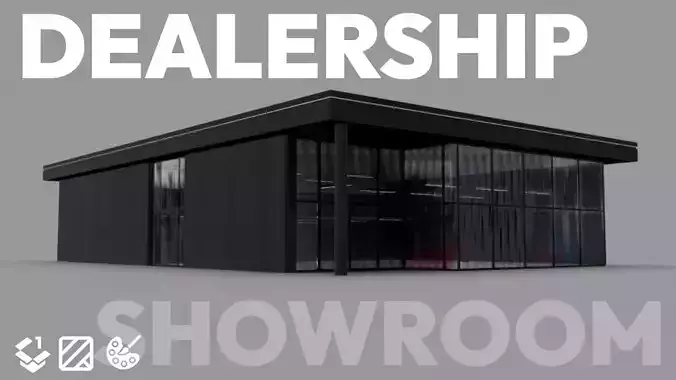 Dealership-Showroom - Low poly