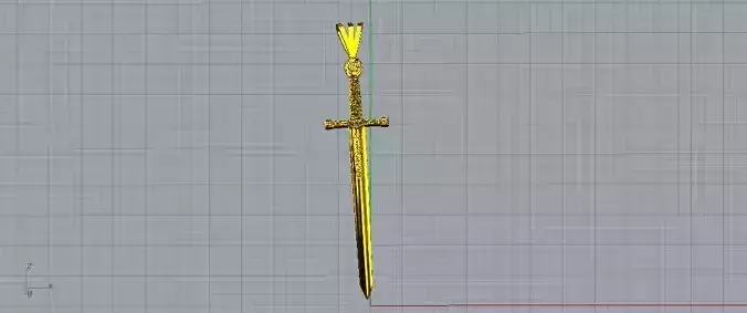 Pendant Excalibur 3D print model