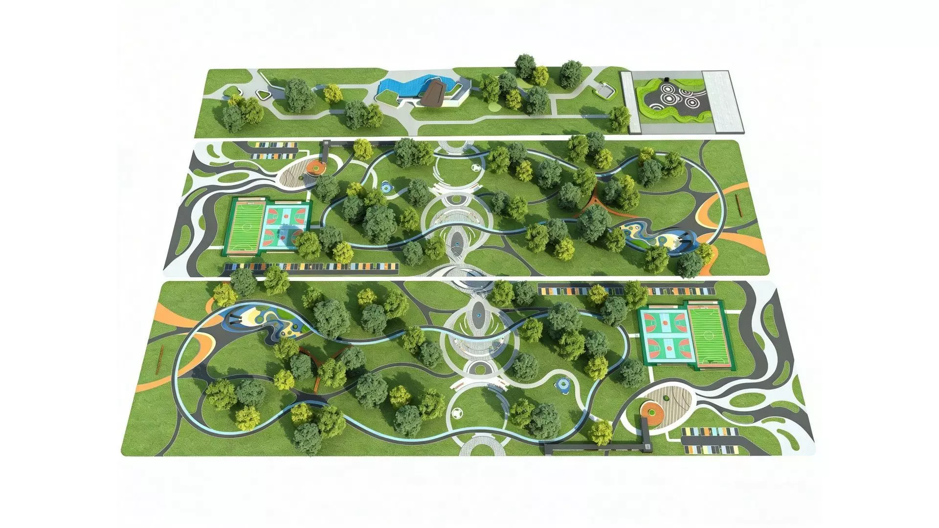 Park Landscape Design 3D model