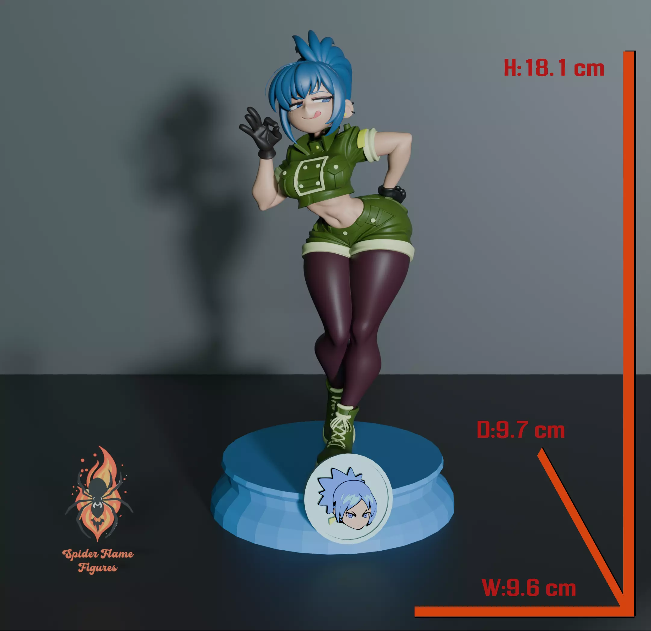 Cartoon Leona Heidern - Fan Made 3D Printable Model 3D print model