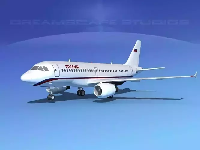 Airbus A319 Rossiya 3D model
