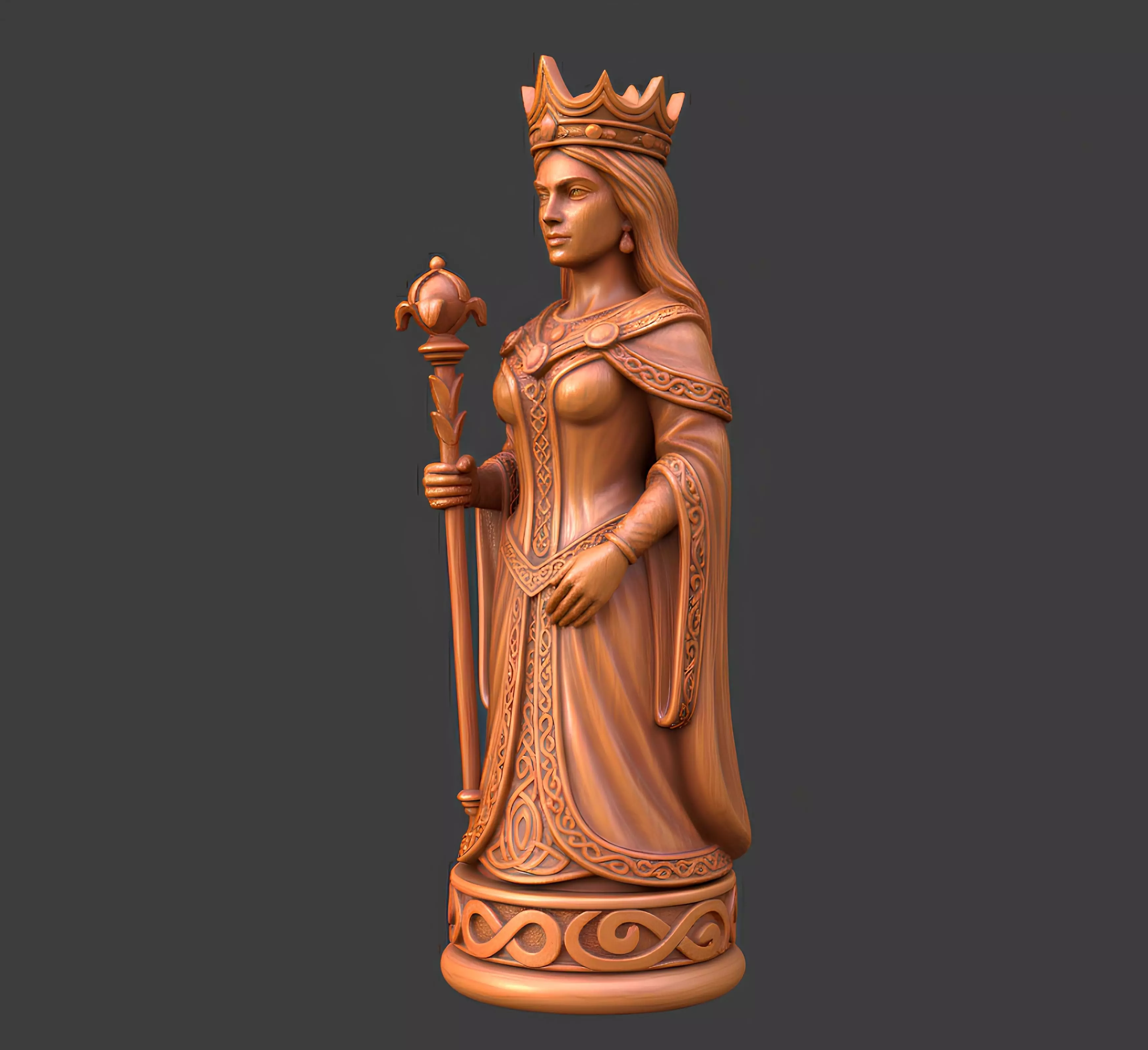 Royal Chess Queen 3D print model