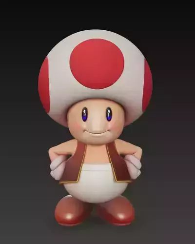 Mushroom Character - Stylized Game-Ready 3D Model