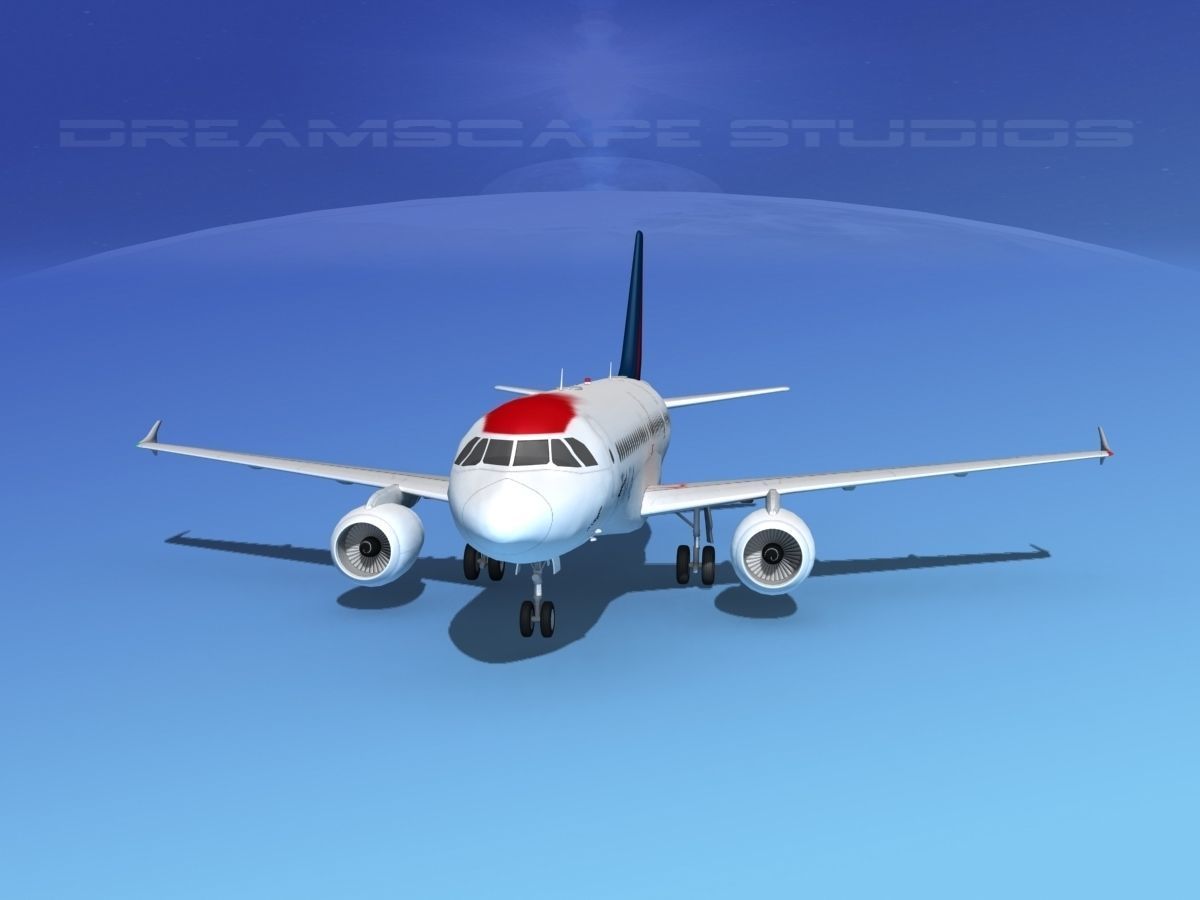 Airbus A319 TACA Airlines 3D model_1