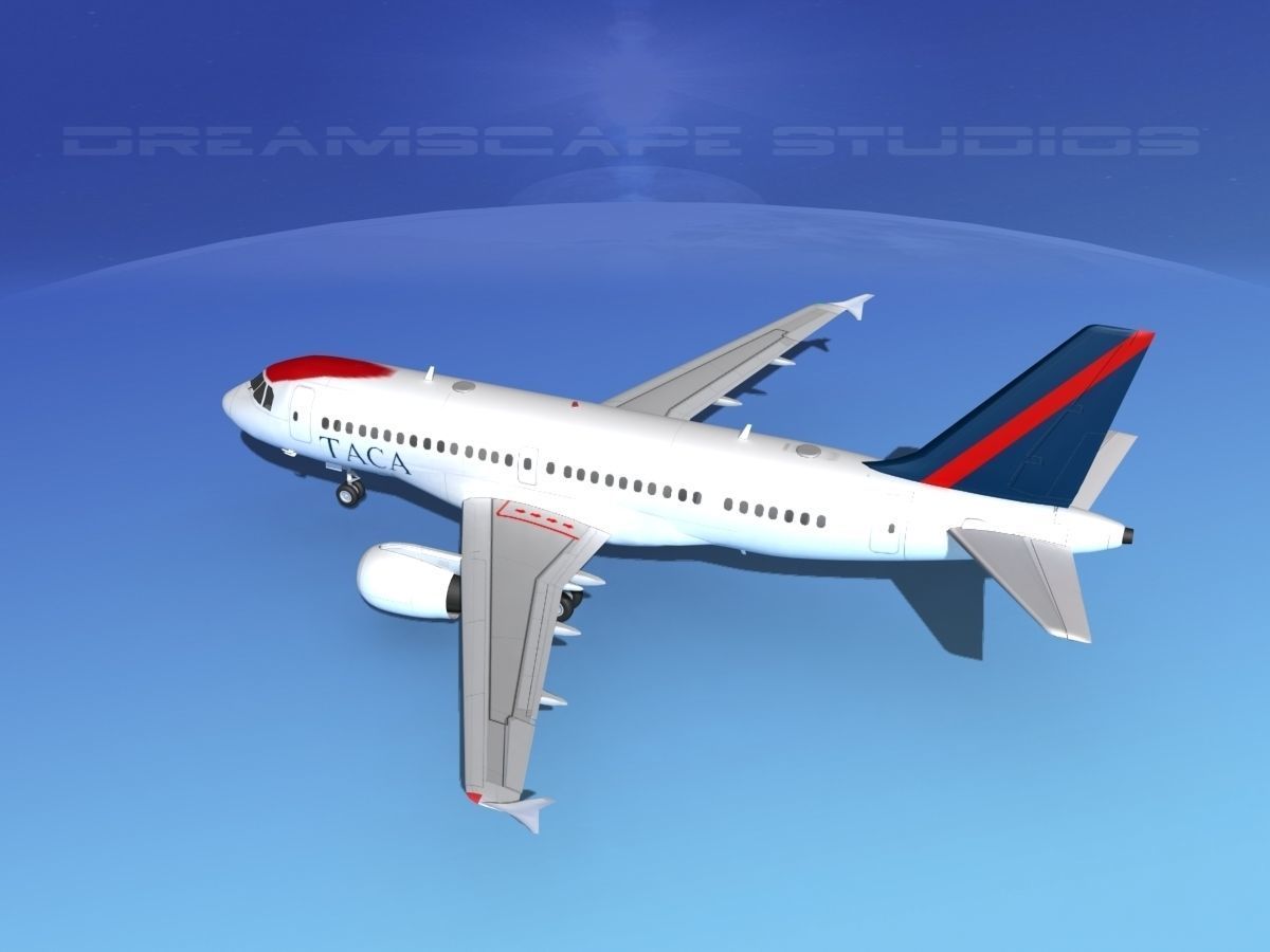 Airbus A319 TACA Airlines 3D model_8
