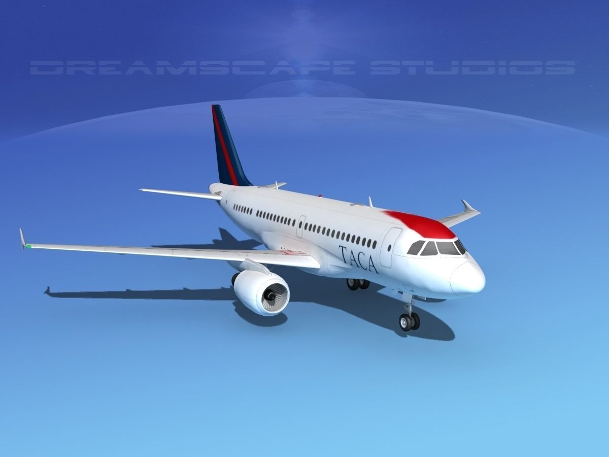 Airbus A319 TACA Airlines 3D model_2