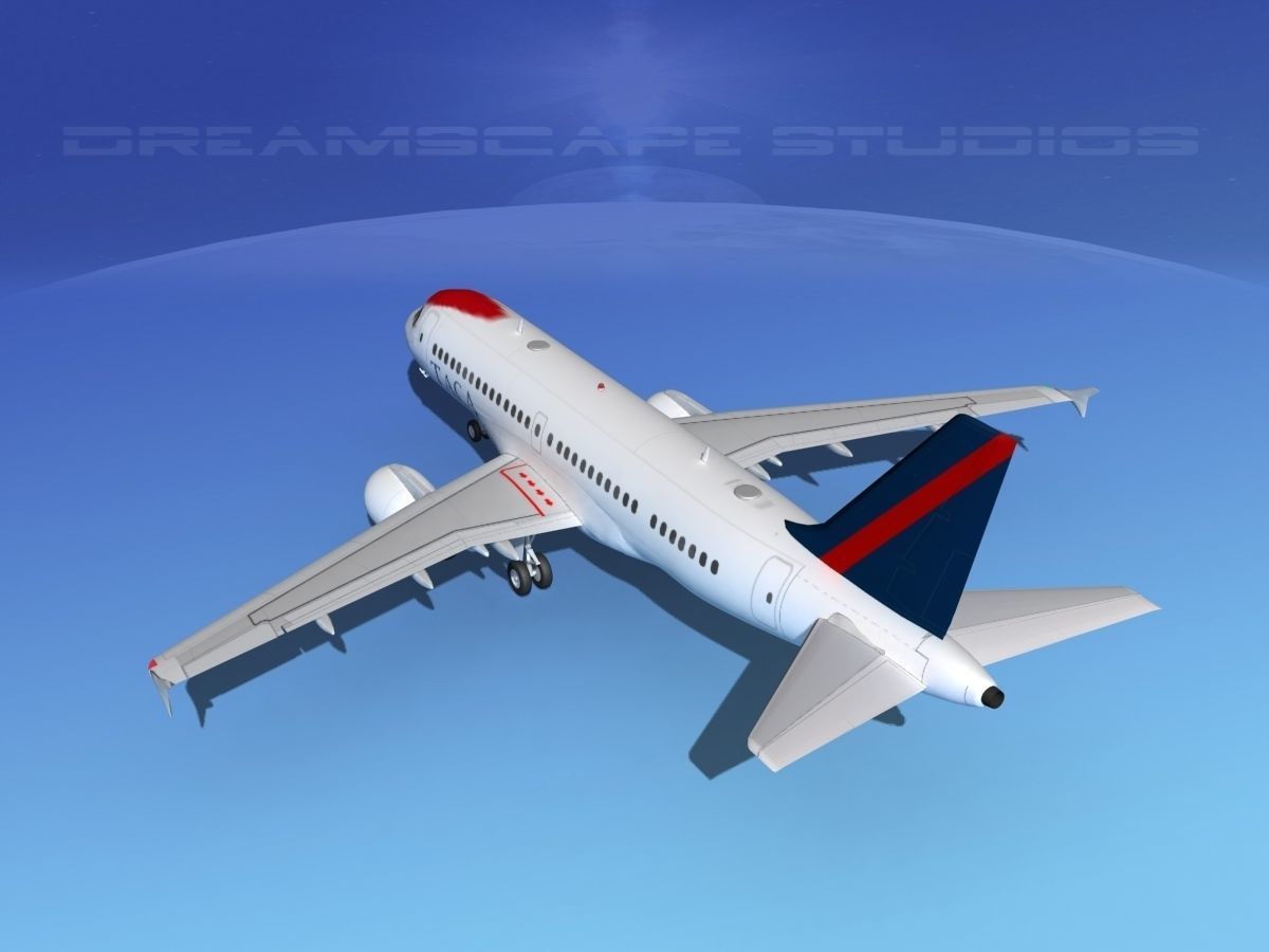 Airbus A319 TACA Airlines 3D model_7