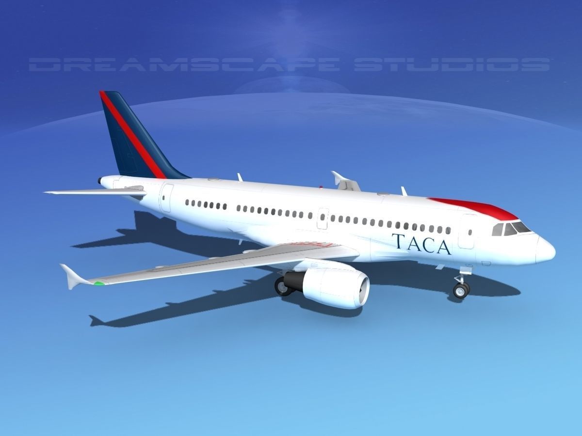 Airbus A319 TACA Airlines 3D model_3