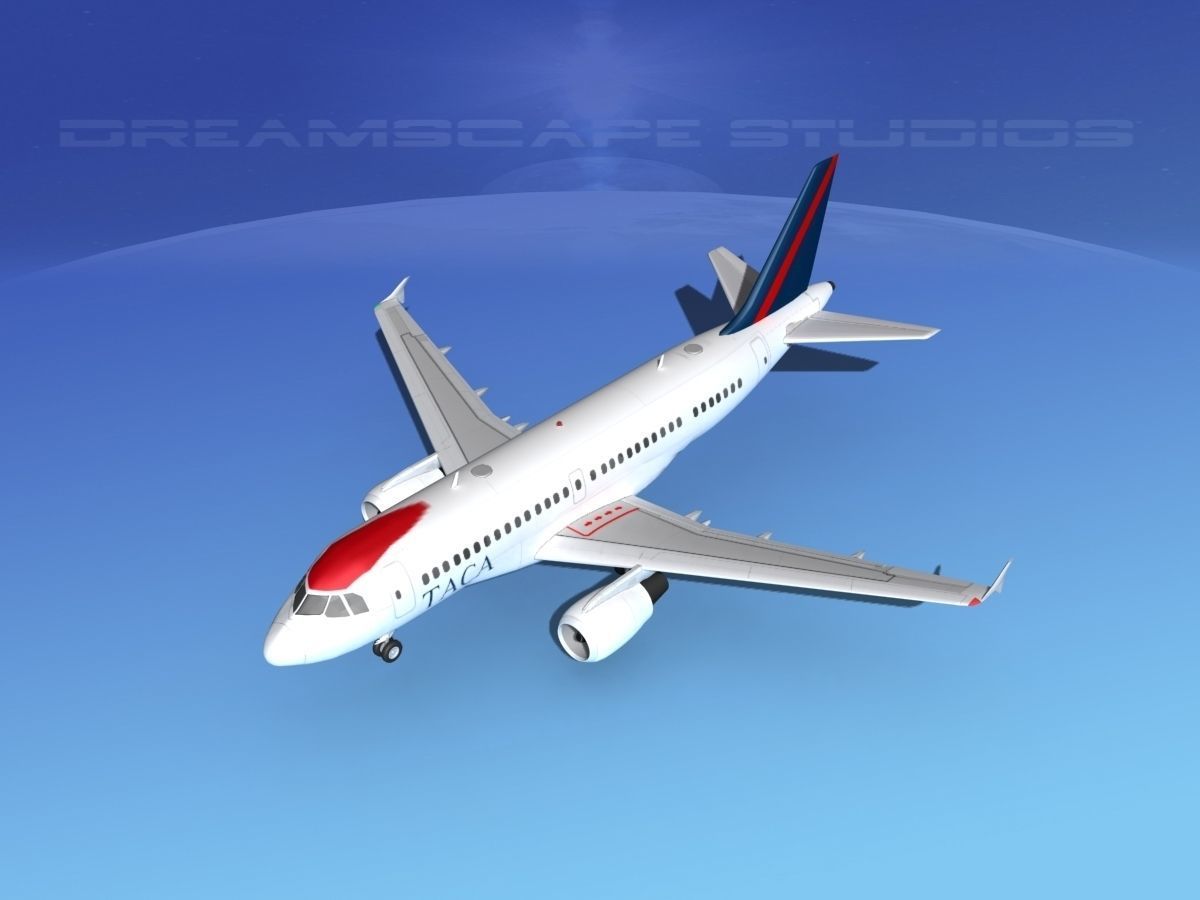Airbus A319 TACA Airlines 3D model_10