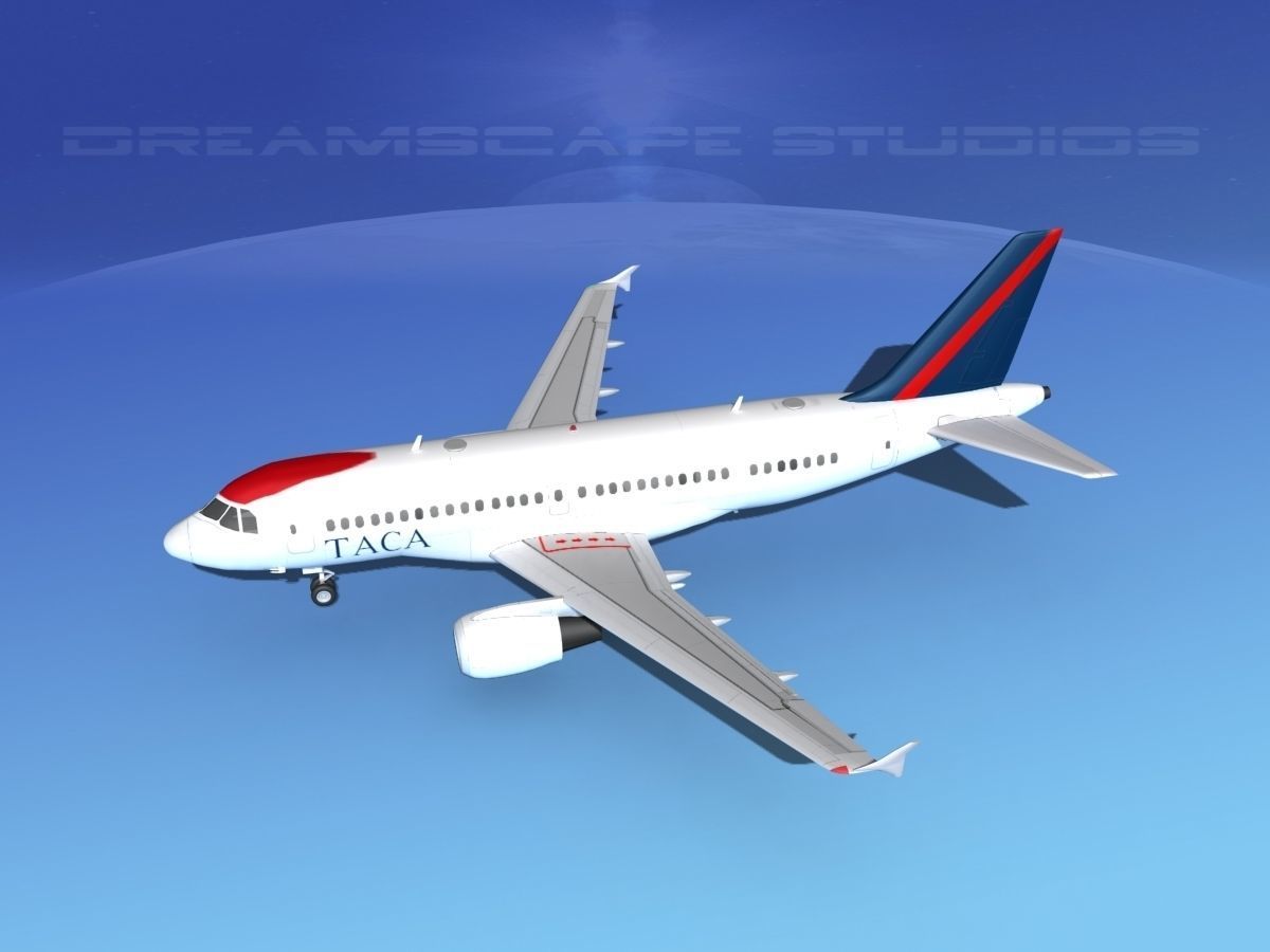 Airbus A319 TACA Airlines 3D model_9