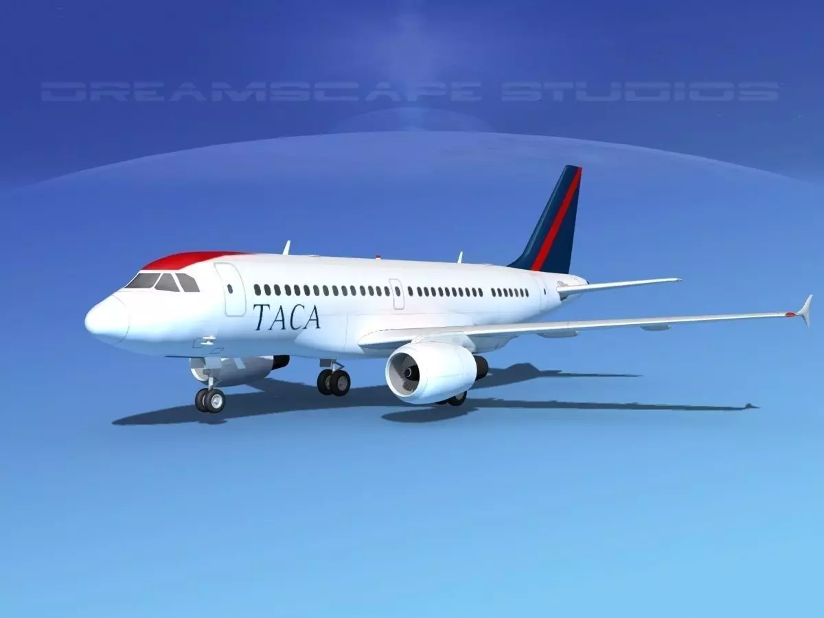 Airbus A319 TACA Airlines 3D model_0