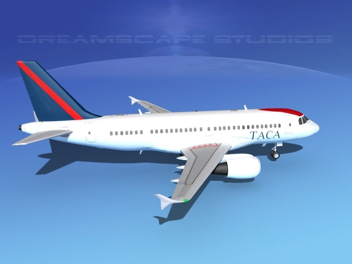 Airbus A319 TACA Airlines 3D model_4