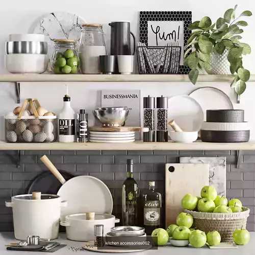 Kitchen Accessories Collection vol 13 3D Model Pack 3