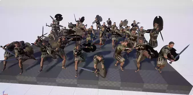 Realistic Roman Gladiator Warrior UE5 Ready Project Sword Combat