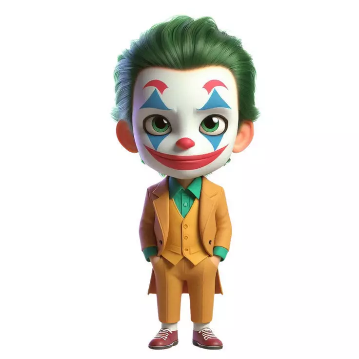 Cartoon Joker - Stylized Villain Character 3D Model 3D print model