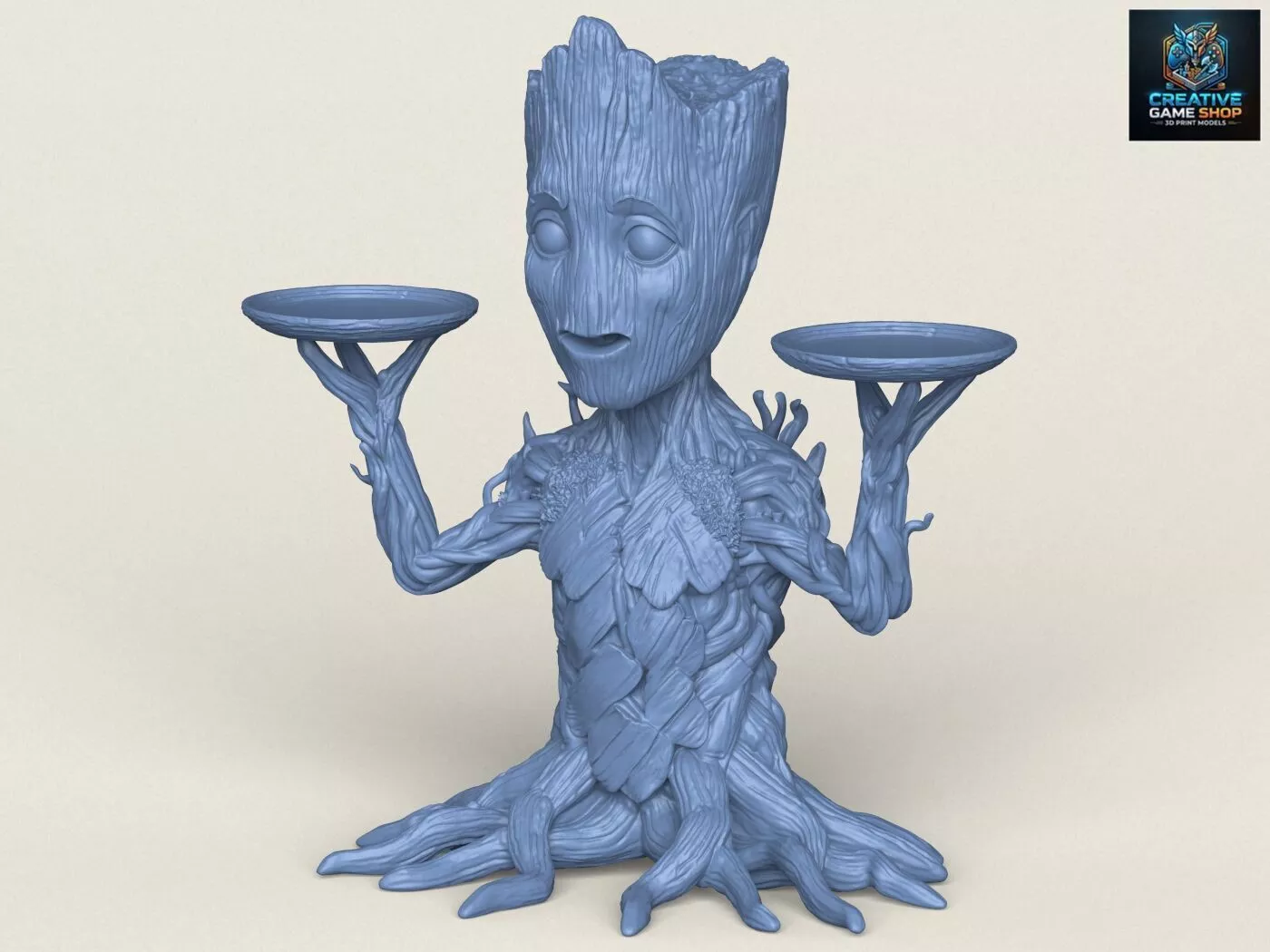 Groot Character Candle Stand 3D print model