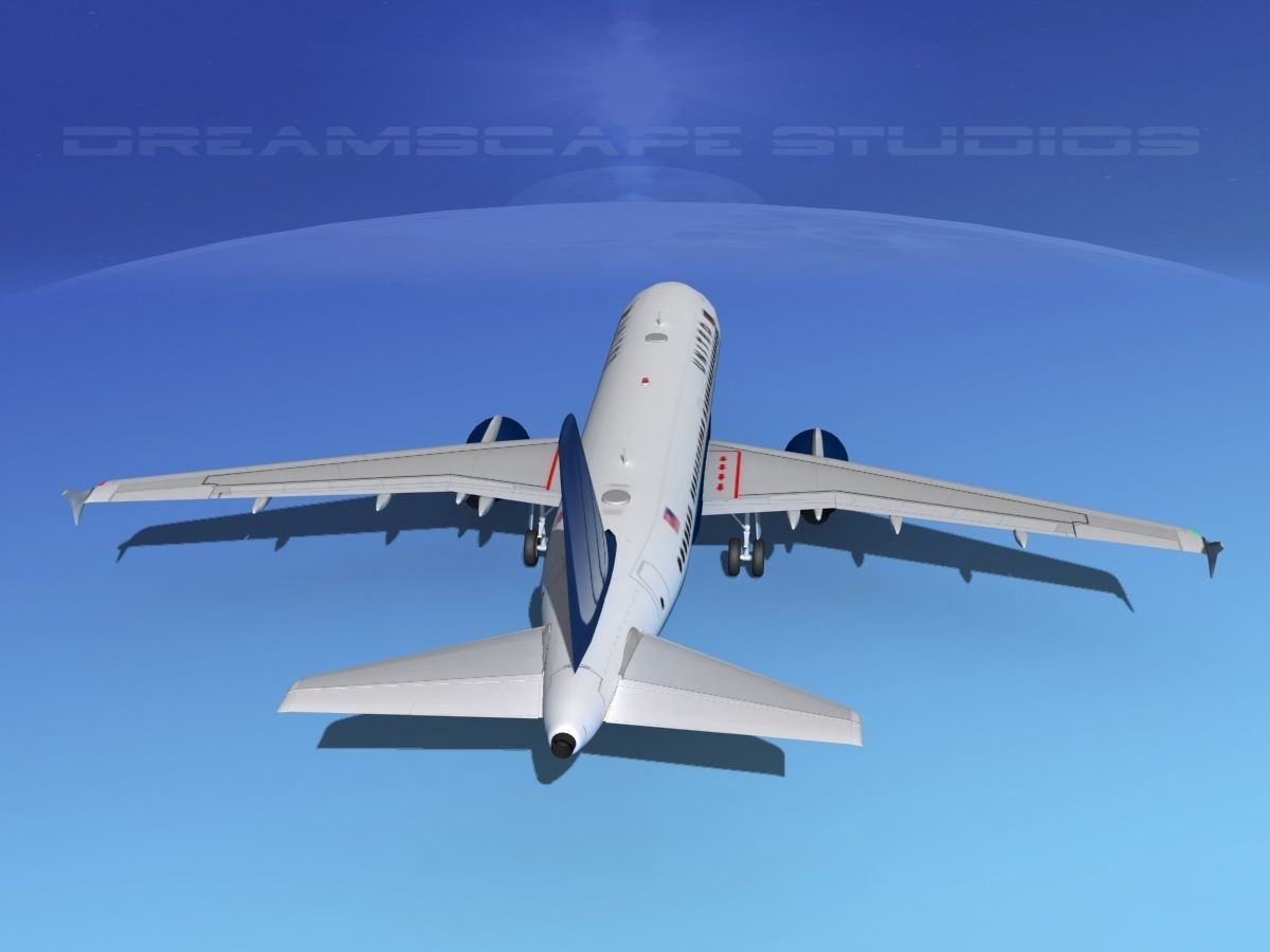 Airbus A319 United Airlines 2 3D model_6