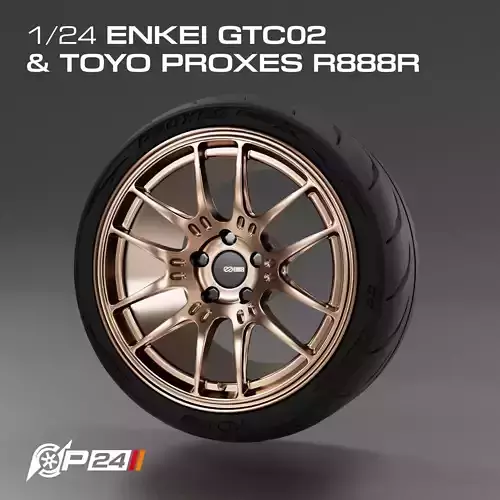 1-24th 18-inch Enkei GTC02 and Toyo Proxes R888R Combo