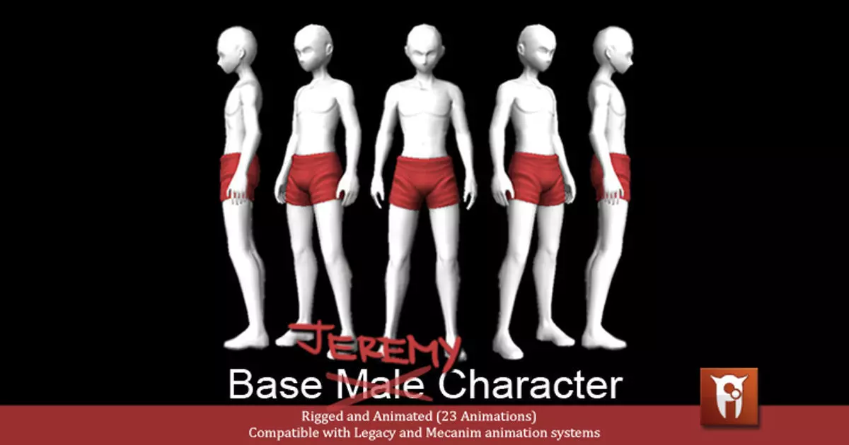 Jeremy - Base Male Character Free low-poly 3D model_0