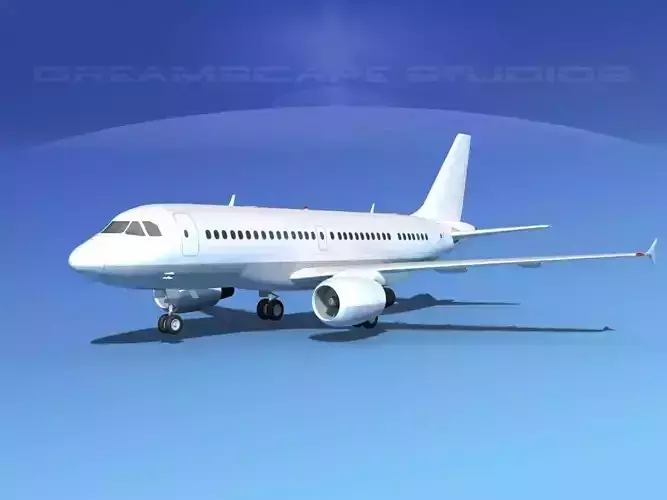 Airbus A319 Unmarked 2 3D model