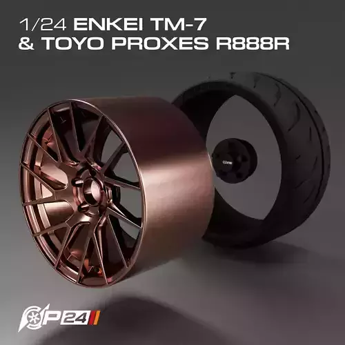 1-24th 18-inch Enkei TM-7 and Toyo Proxes R888R Combo