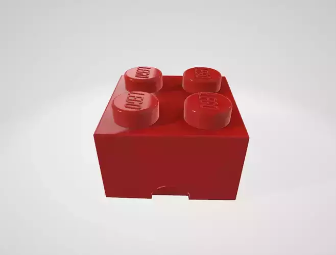 LEGO Storage Box Brick 4 Bright Red