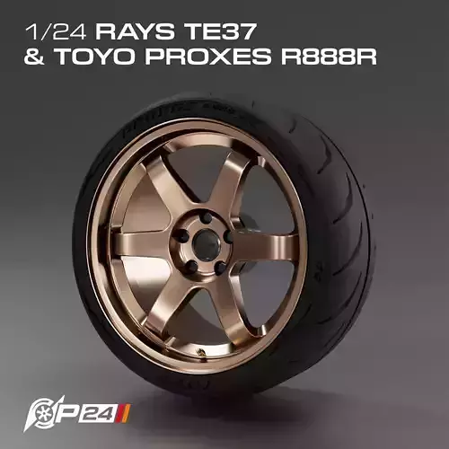 1-24th 17-18 inch Rays TE37 and Toyo Proxes R888R Combo