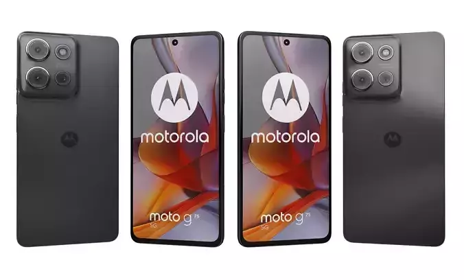 Motorola Moto G75 Charcoal Grey High Poly