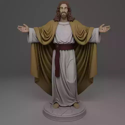 Jesus Christ Open Arms waiting you STL for 3D Printing 3D print model