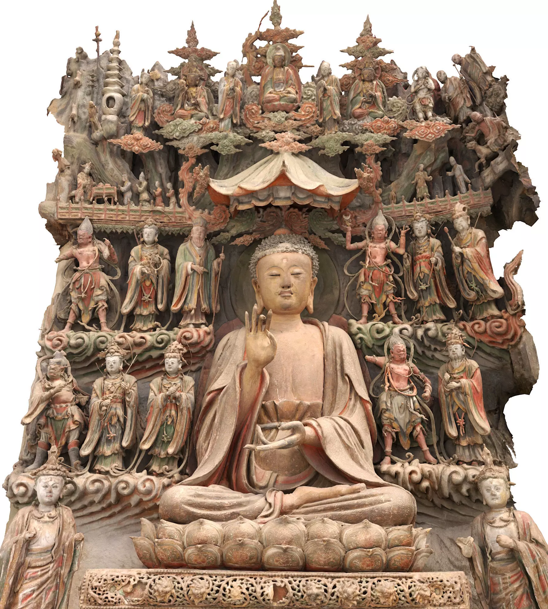 Eastern deity sculpture 3D model