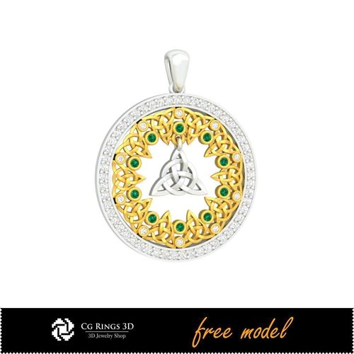 3D CAD Unique Celtic Pendant-Free 3D Model Free 3D print model
